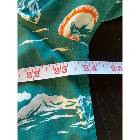 Reyn Spooner NFL Miami Dolphins Hawaiian Button Up Shirt Men's Large Aloha - Picture 8 of 8